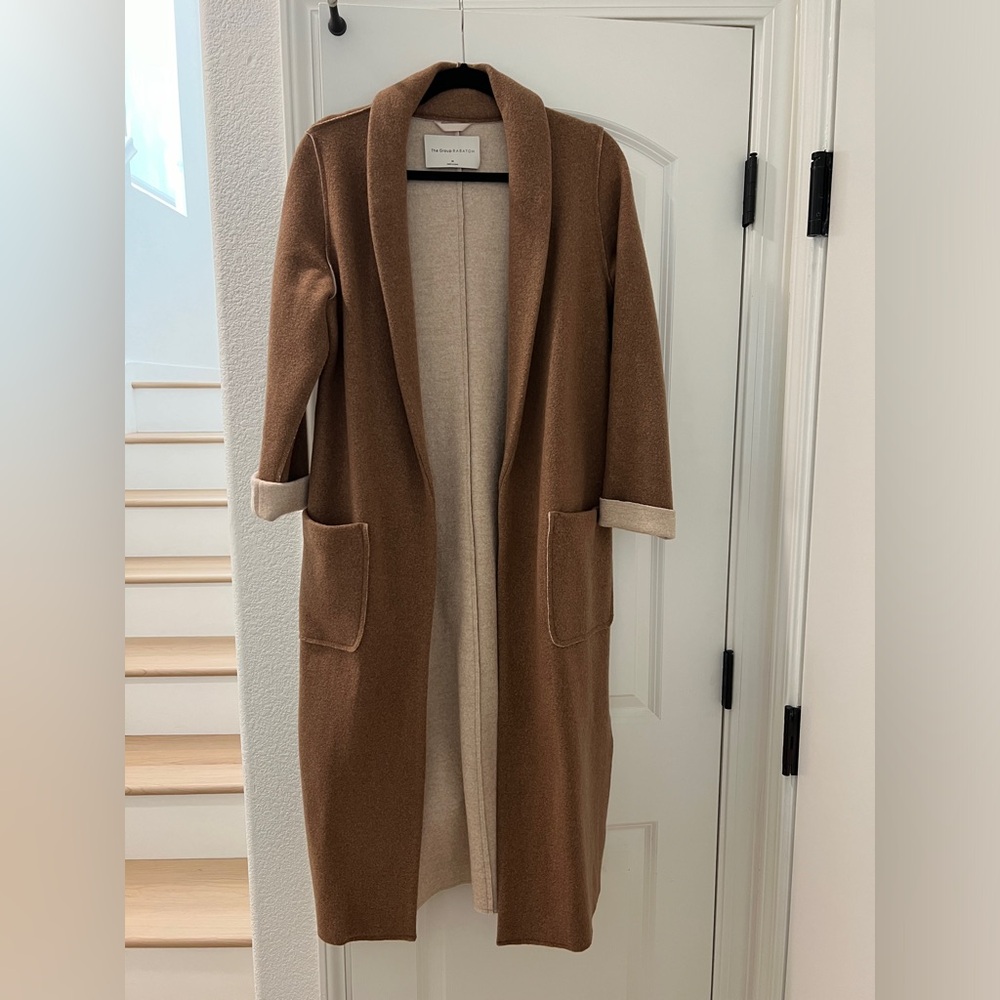Aritzia The Group Babaton - Merino wool brown long coat - medium